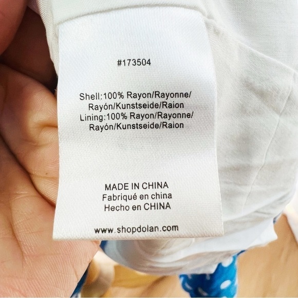 💋Anthropologie Dolan polka dots light blue maxi dress size S - Picture 15 of 16